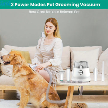 2025 High Quality INSE P20 Smart Pet Grooming Kits 5-in-1 Tool Low Noise Dog Hair Vacuum Cleaner 17KPa Powerful Suction for Effortless Pet Hair Removal